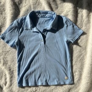 Vuori Light Blue Women's Short Sleeve Polo